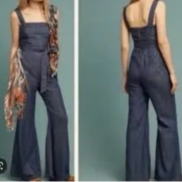 By Anthropologie Denim - ANTHROPOLOGIE ET TWA Women's Blue
Chambray Wide Leg